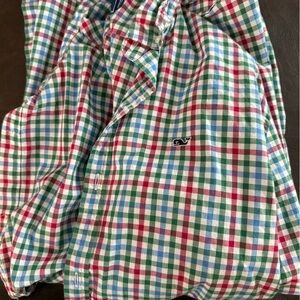 Vineyard Vines Red, Green, and Blue Checkered Shirt